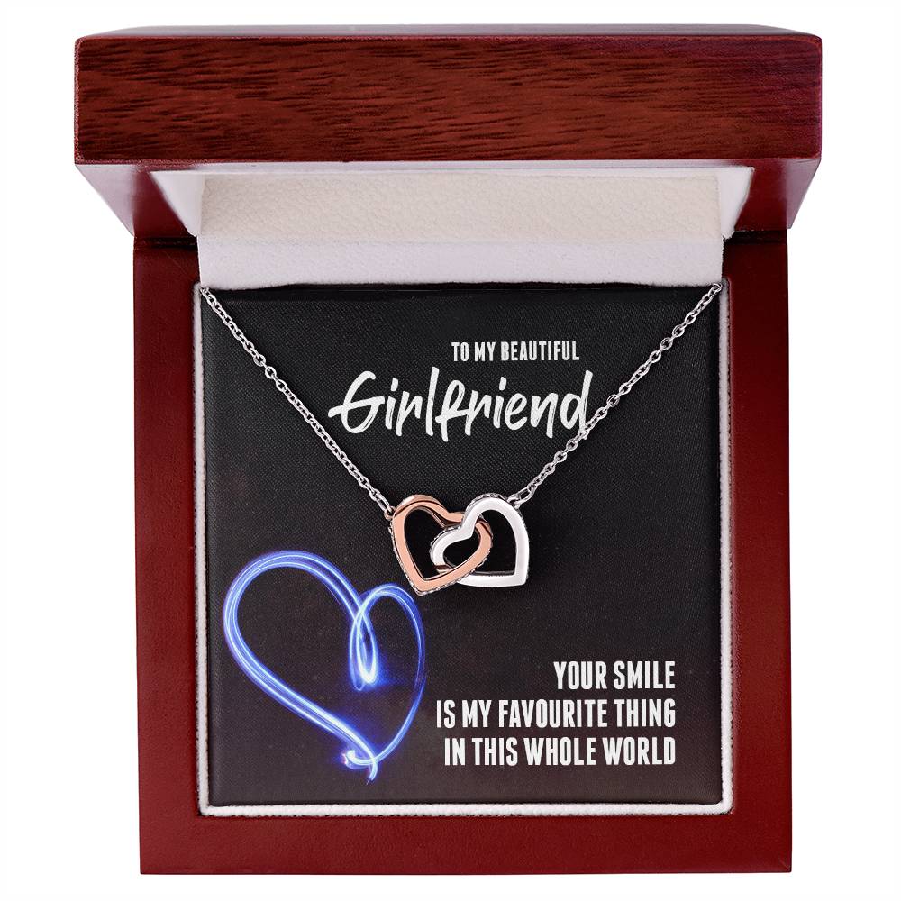 Your Smile Is My Favourite Thing In This Whole Word - Interlocking Hearts Interlocking Hearts Necklace