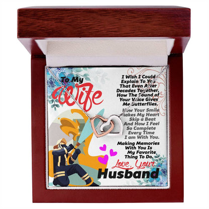 Firefighter'S Wife - Interlocking Heart Necklace Interlocking Hearts Necklace