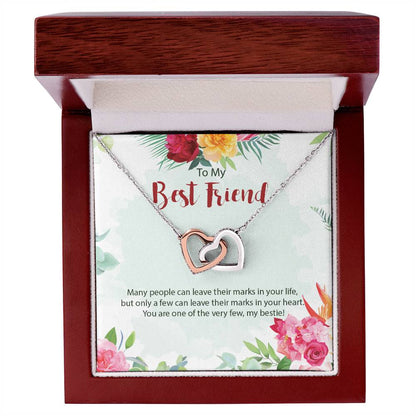 Best Friend Double Hearts Necklace Interlocking Hearts Necklace