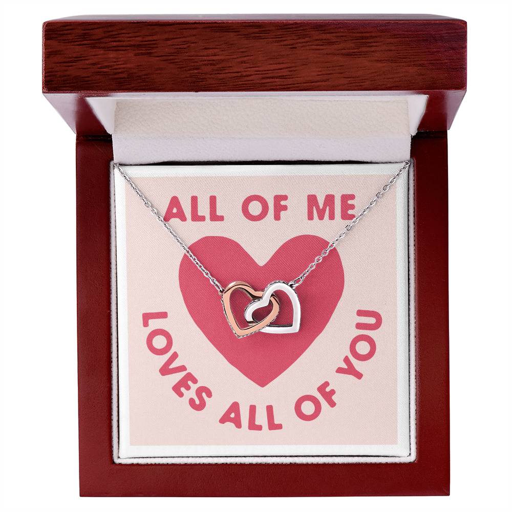 All Of Me Loves All Of You Interlocking Hearts Necklace