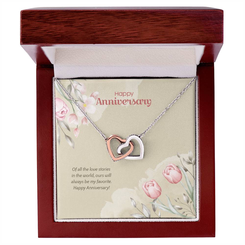 Anniversary Edition Our Story Is Always My Favorite - Interlocking Hearts Necklace