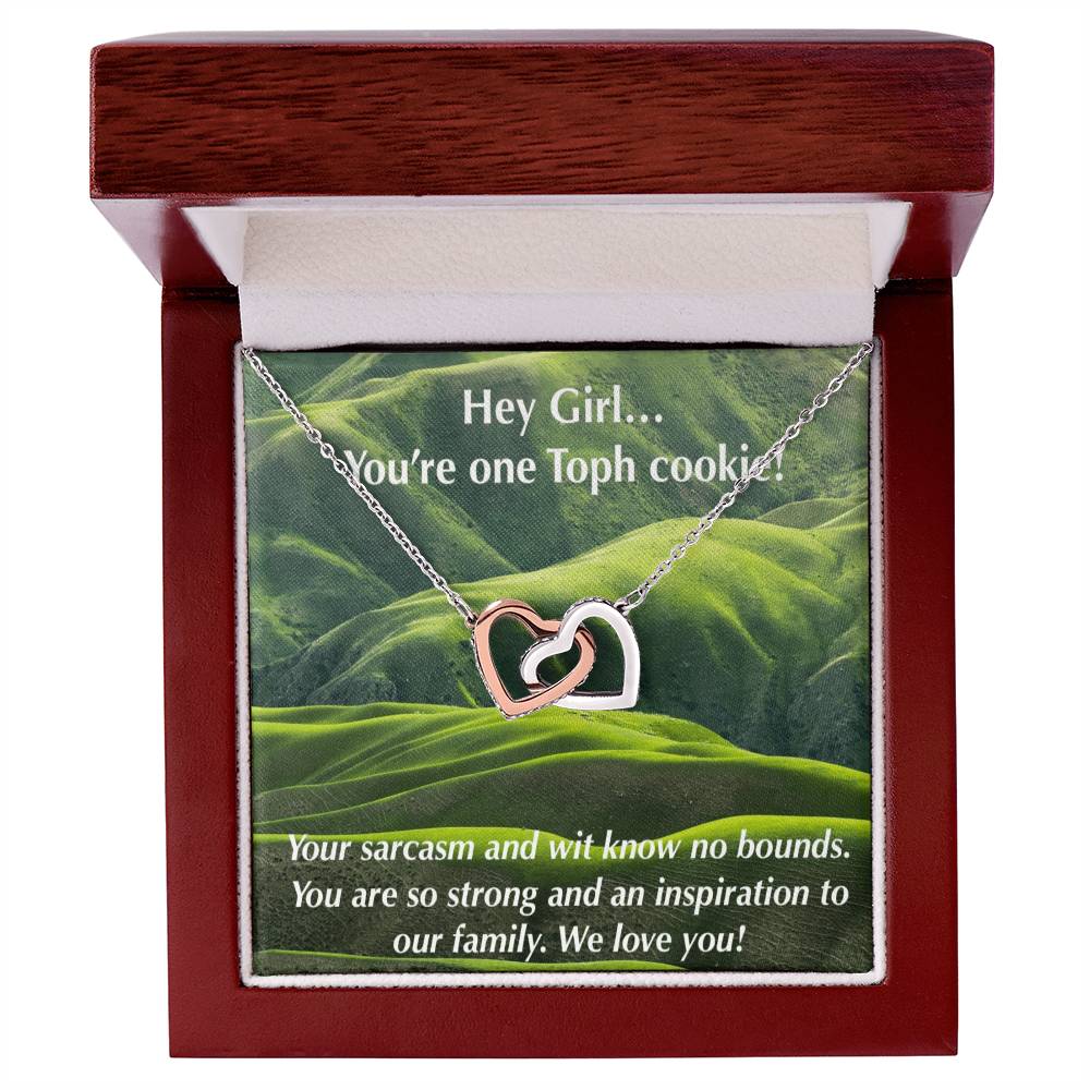 You'Re One Toph Cookie! Atla Fan Jewelry- By Geekchic Interlocking Hearts Necklace