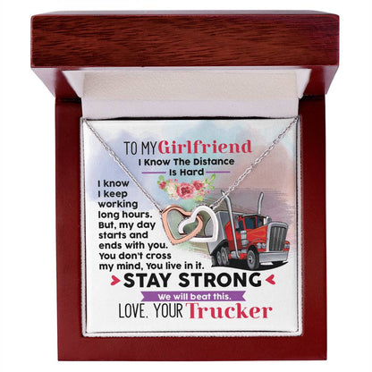 Gift For Girlfriend- Interlocking Heart Necklace Interlocking Hearts Necklace