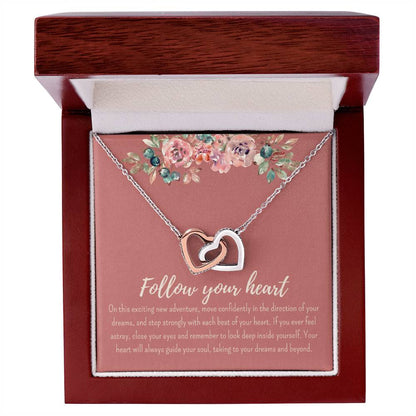 Follow Your Heart Necklace Interlocking Hearts Necklace