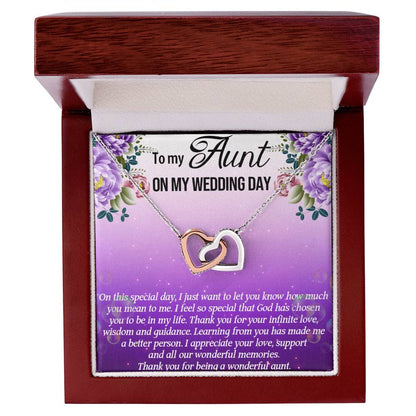 Aunt Of The Bride Gift Aunt Wedding Gift Aunt Of The Bride Interlocking Hearts Necklacewedding Gift For Auntaunt Necklacethank You Gift