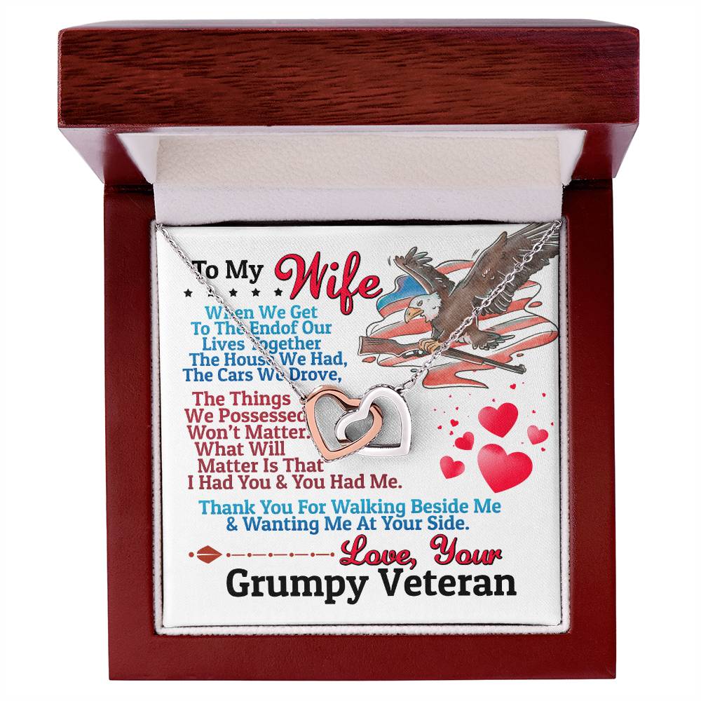 Veteran'S Wife - Interlocking Heart Necklace Interlocking Hearts Necklace