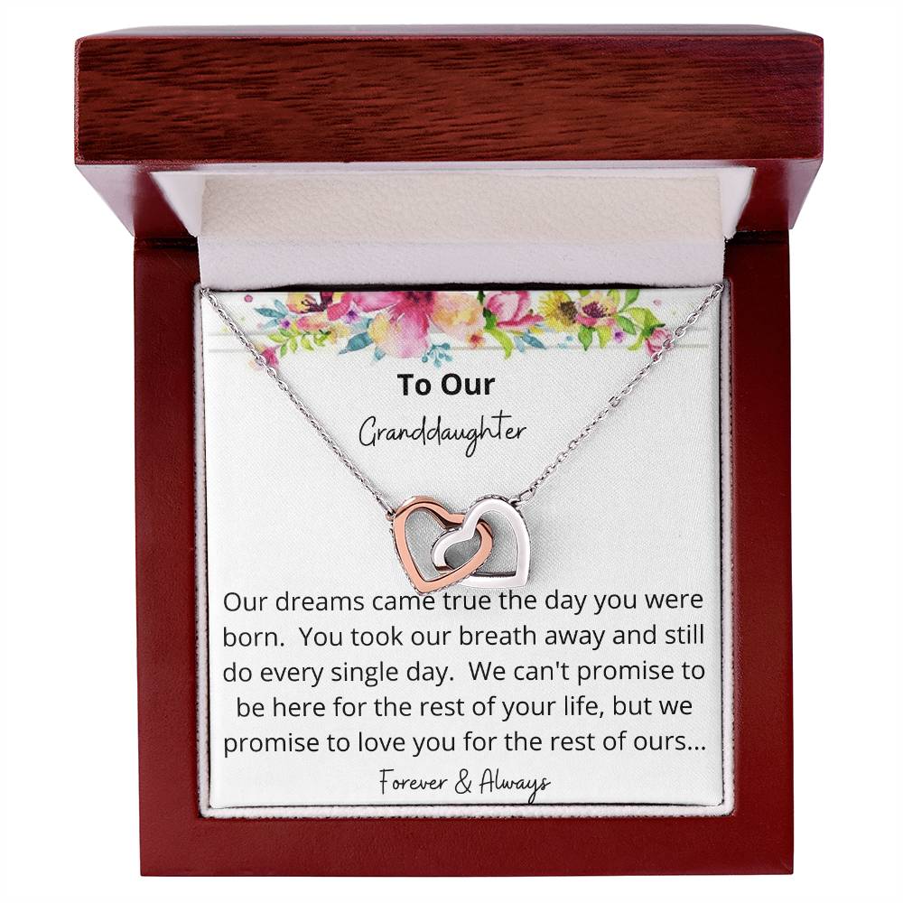 Two Hearts Forever And Always Necklace Interlocking Hearts Necklace