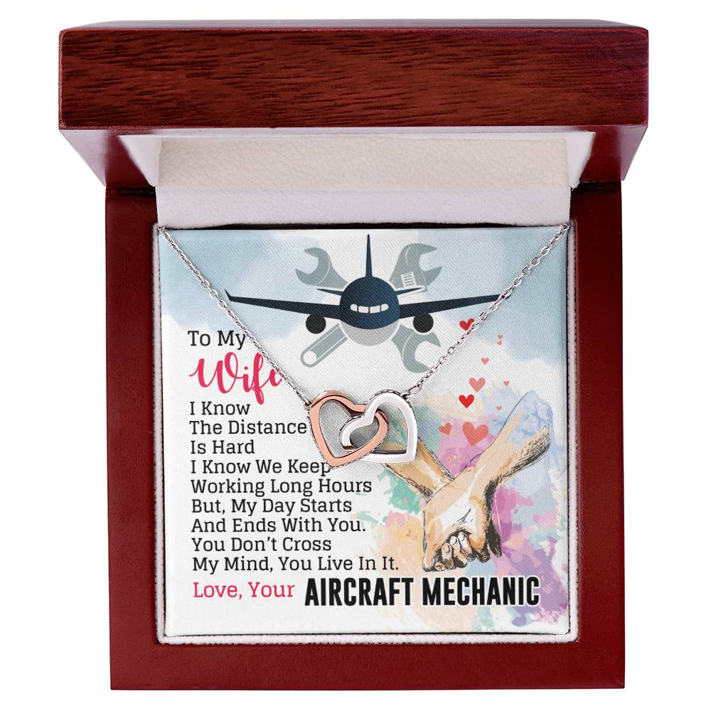 Aircraft Mechanic'S Wife - Interlocking Heart Necklace Interlocking Hearts Necklace