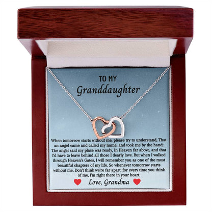 Tomorrow Without Me Love Necklace Interlocking Hearts Necklace