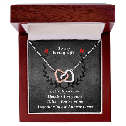 You & I Interlocked Hearts Necklace. Interlocking Hearts Necklace