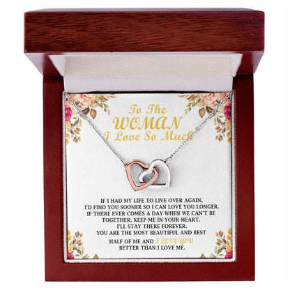 To The Woman I Love - Interlocking Hearts - So36 Interlocking Hearts Necklace