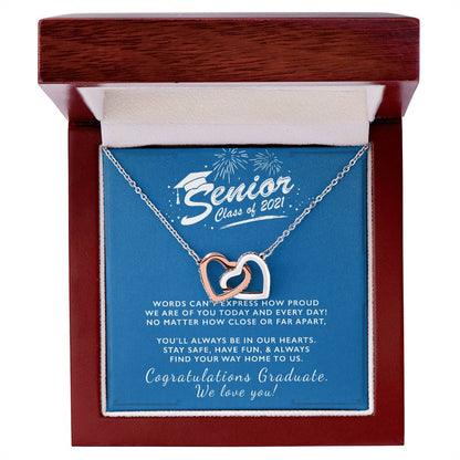 Forever Heart Senior Interlocking Hearts Necklace