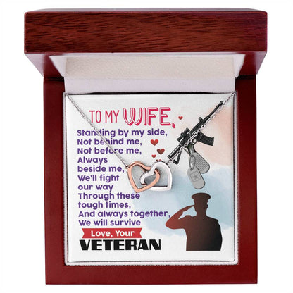 Veteran'S Wife - Interlocking Heart Necklace Interlocking Hearts Necklace