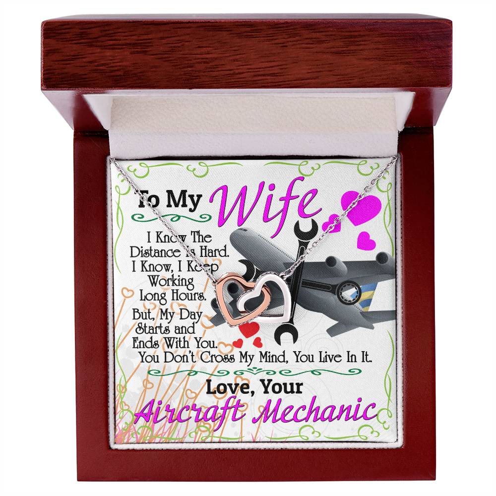 Aircraft Mechanic'S Wife - Interlocking Heart Necklace Interlocking Hearts Necklace