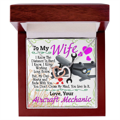 Aircraft Mechanic'S Wife - Interlocking Heart Necklace Interlocking Hearts Necklace