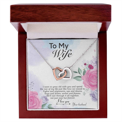 We'Ll Sail Through Together Interlocking Hearts Necklace