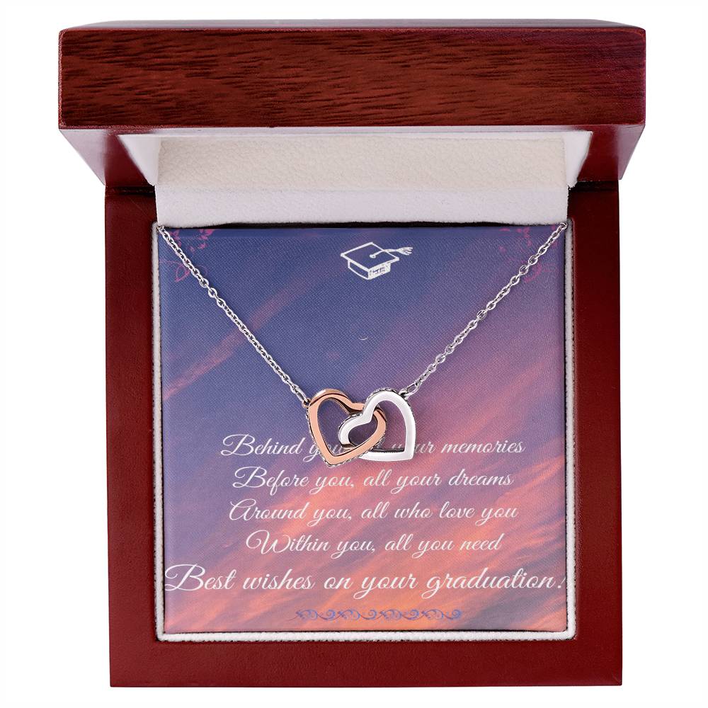 Best Graduation Gift For Her Interlocking Hearts Necklace