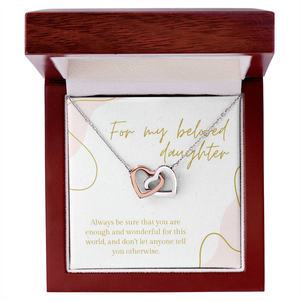 For My Beloved Daughter ???? - Interlocked Hearts Interlocking Hearts Necklace
