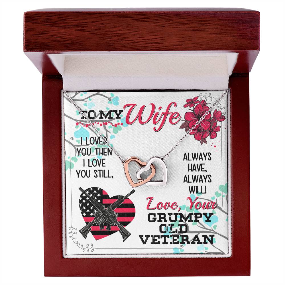 Veteran'S Wife - Interlocking Heart Necklace Interlocking Hearts Necklace