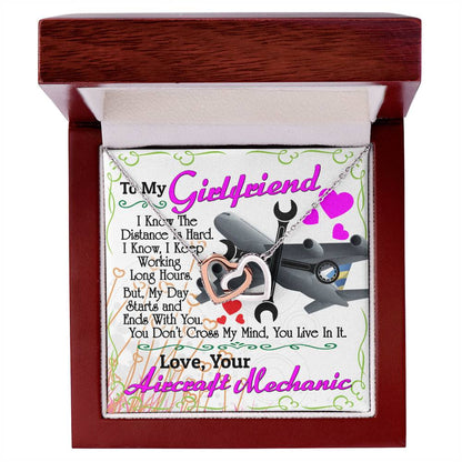 Aircraft Mechanic'S Girlfriend - Interlocking Heart Necklace Interlocking Hearts Necklace