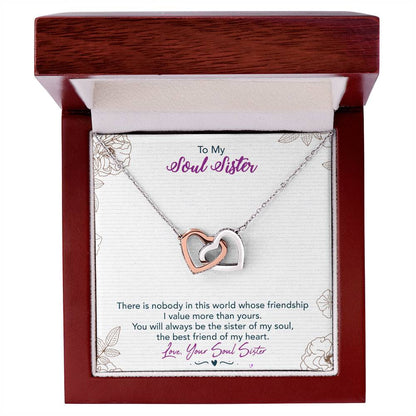 Best Friends Interlocking Hearts Necklace