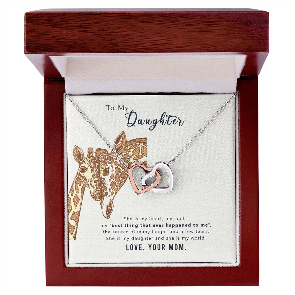 Gift For Daughter From Mom Daughter Mother Necklace Interlocking Hearts Necklace