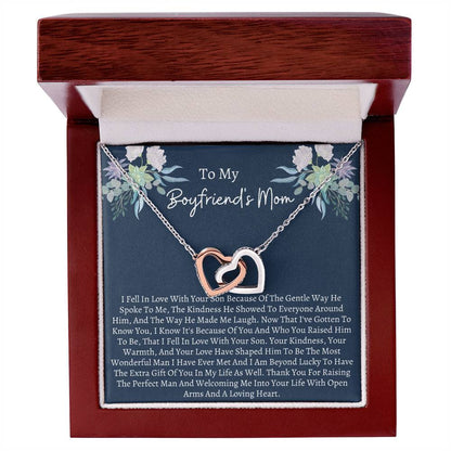 Boyfriend Mom Interlocking Necklace Interlocking Hearts Necklace