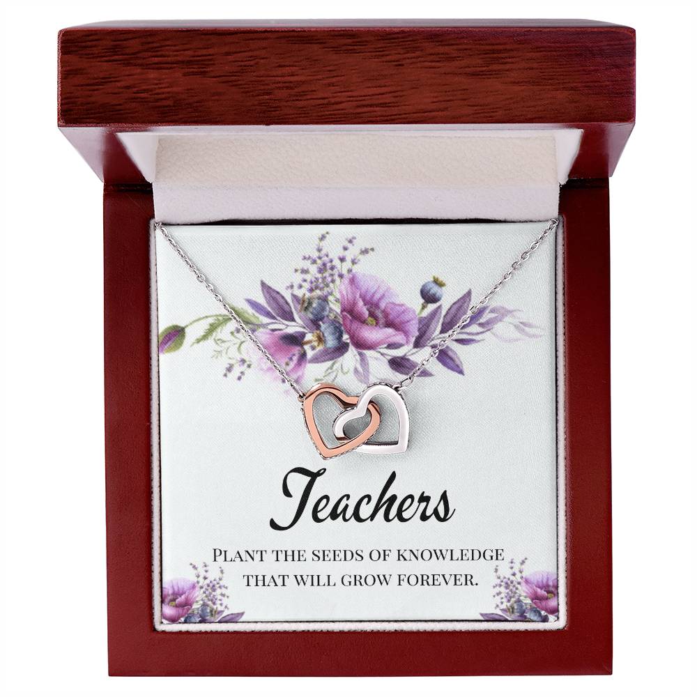 Best Gifts Forteachers From Students Interlocking Hearts Necklace