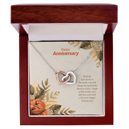 Anniversary Edition My Favorite Love Story - Interlocking Hearts Necklace
