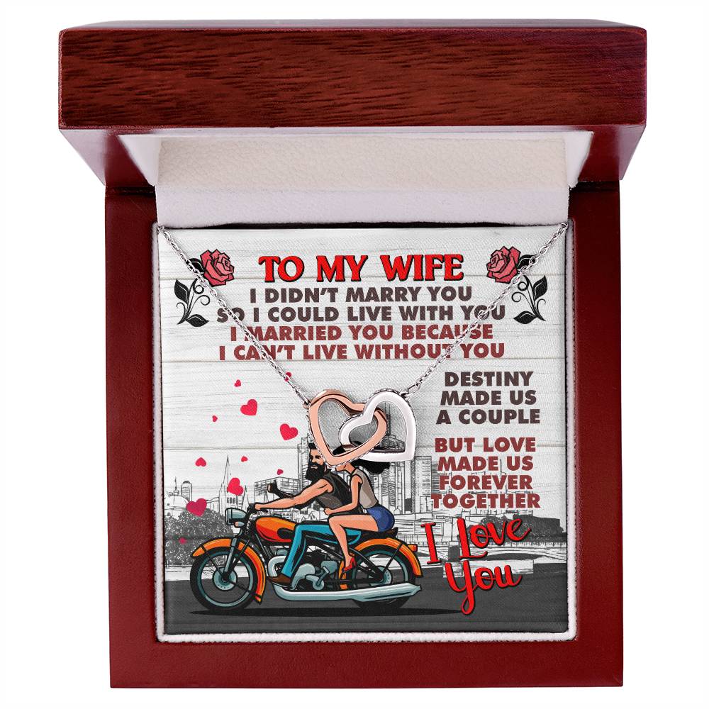 Biker'S Wife - Interlocking Heart Necklace Interlocking Hearts Necklace