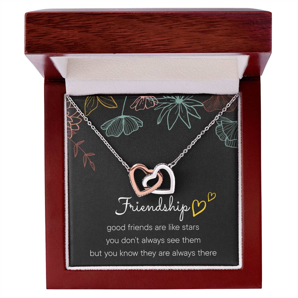 Best Friend Gifts Interlocking Heart Necklace Friendship Necklaces Best Friend Necklaces Friendship Necklaces For Interlocking Hearts Necklace