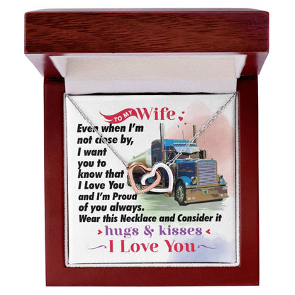 Trucker'S Wife- Interlocking Necklace Interlocking Hearts Necklace