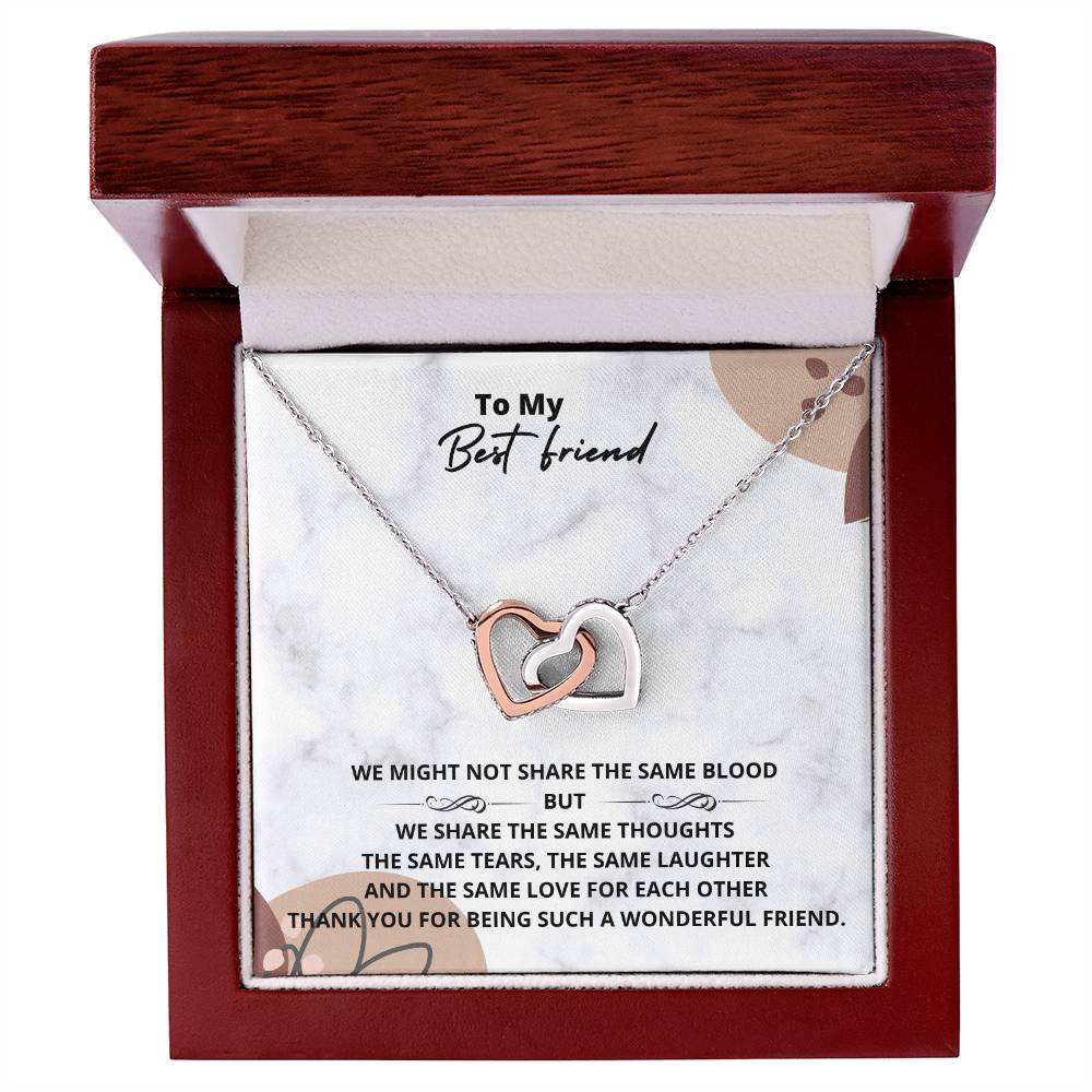 Wonderful Friend Necklace Interlocking Hearts Necklace