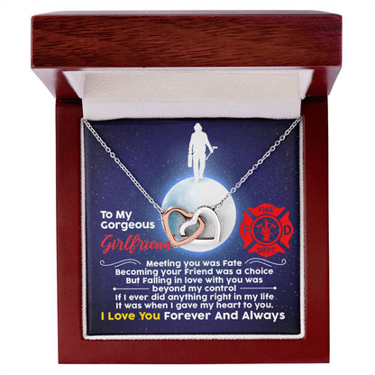 Firefighter'S Girlfriend - Interlocking Heart Necklace Interlocking Hearts Necklace