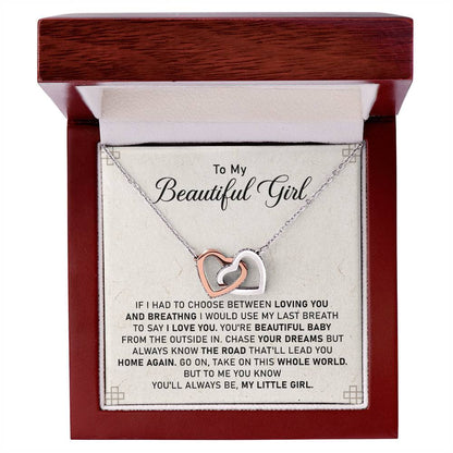 Gift For Daughter From Dad Birthday Gift For Daughter Christmas Gift For Daughter?? Interlocking Hearts Necklace