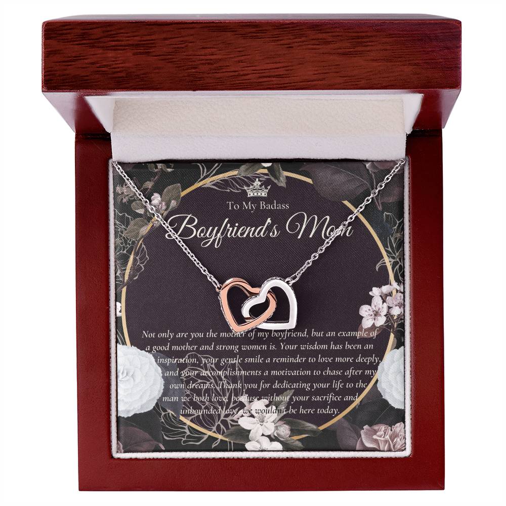 Gift For Boyfriend'S Mom Boyfriend'S Mom Necklace To My Boyfriend’S Mom Gift Mother’S Day Gift For Boyfriend'S Mom Interlocking Hearts Necklace