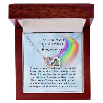 Bunny Memorial Interlocking Hearts Necklace Day Rainbow Remembrance