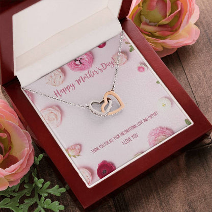 Best Mother'S Day Gift Ever! Interlocking Hearts Necklace For Mom