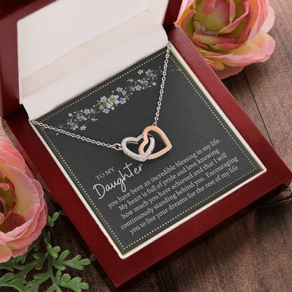 Gift For Daughter Interlocking Hearts Necklace