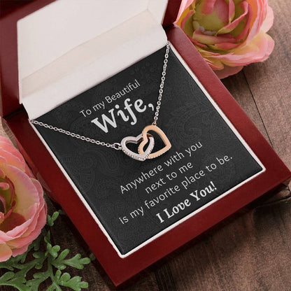 Wife With You Next To Me - Necklace Interlocking Hearts Necklace