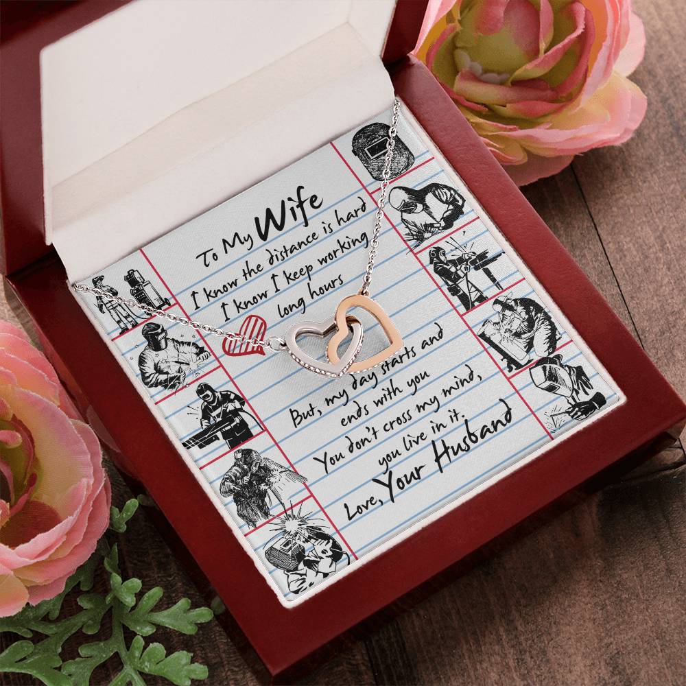 Welder'S Wife - Interlocking Heart Necklace Interlocking Hearts Necklace