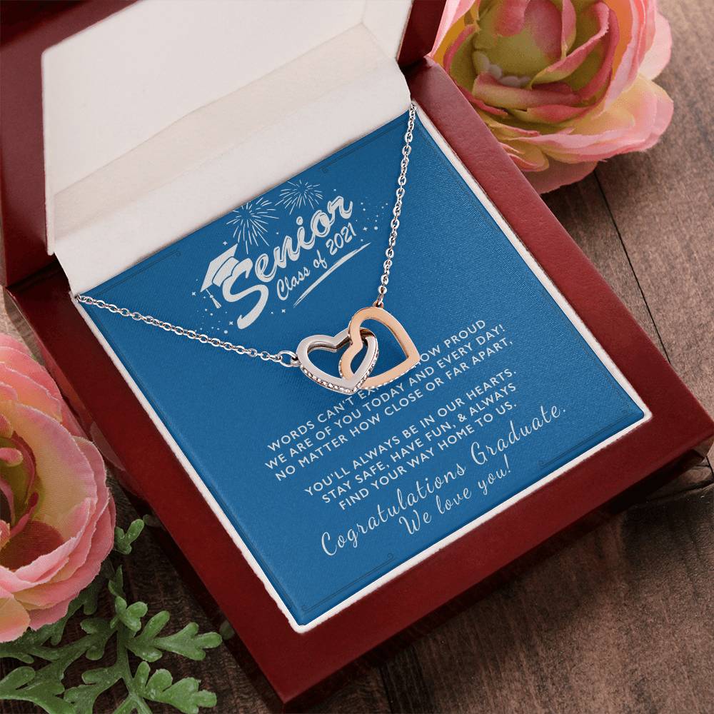 Forever Heart Senior Interlocking Hearts Necklace