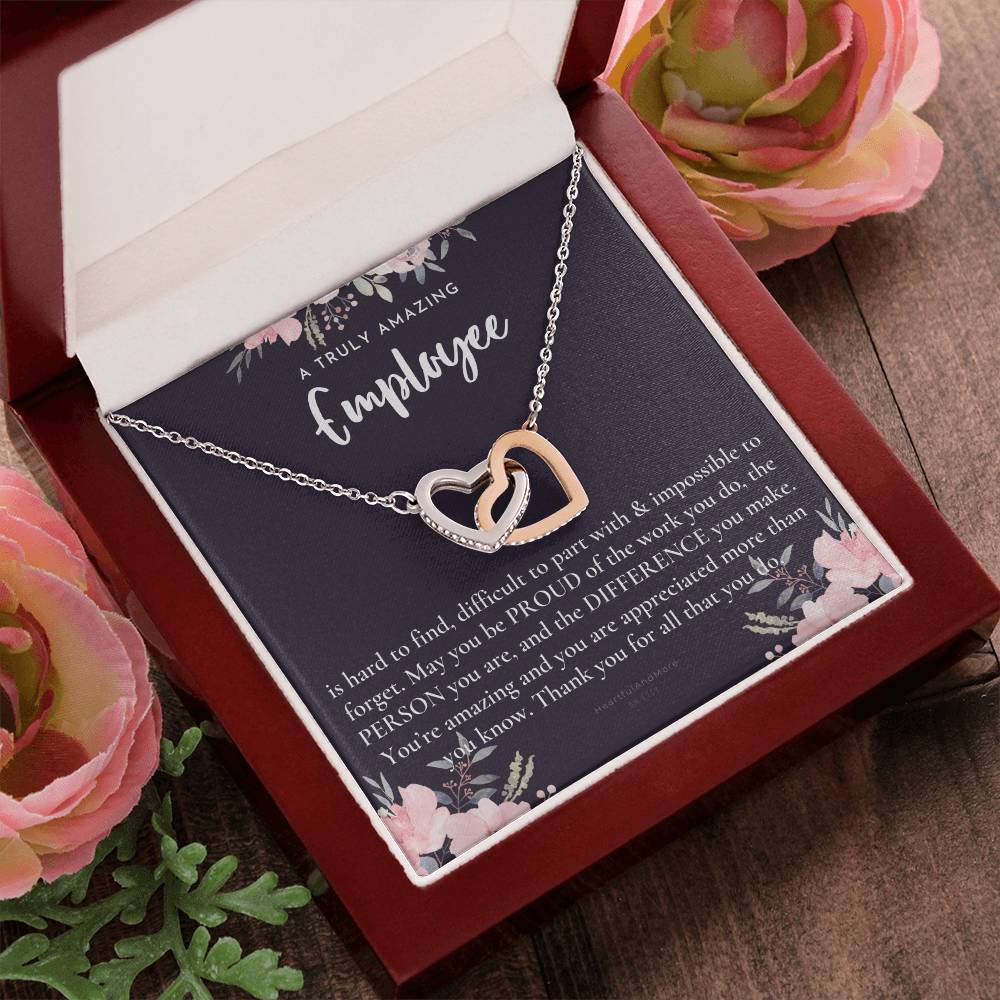 Gift For Employee Employee Appreciation Gift A Truly Amazing Employee Gift Interlocking Hearts Necklace