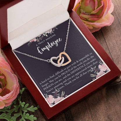 Gift For Employee Employee Appreciation Gift A Truly Amazing Employee Gift Interlocking Hearts Necklace