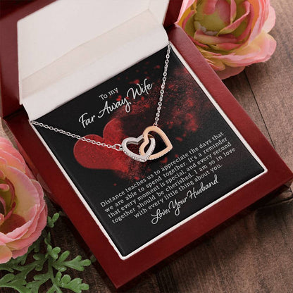 To My Wife Necklace Anniversary Gift For Wife Birthday Gift For Wife Gift For Wife Necklace For Wife Gift For Wife Birthday Interlocking Hearts Necklace