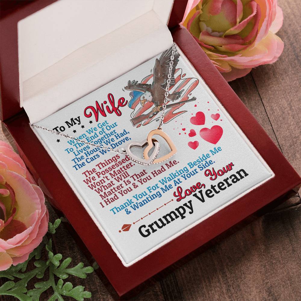 Veteran'S Wife - Interlocking Heart Necklace Interlocking Hearts Necklace