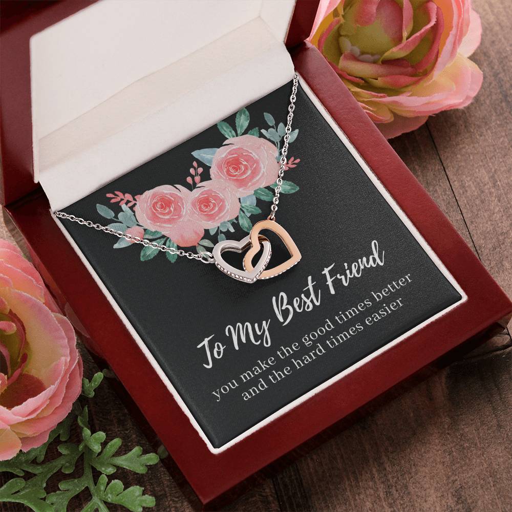 Friendship Necklace Interlocking Hearts Necklace