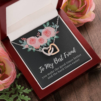 Friendship Necklace Interlocking Hearts Necklace