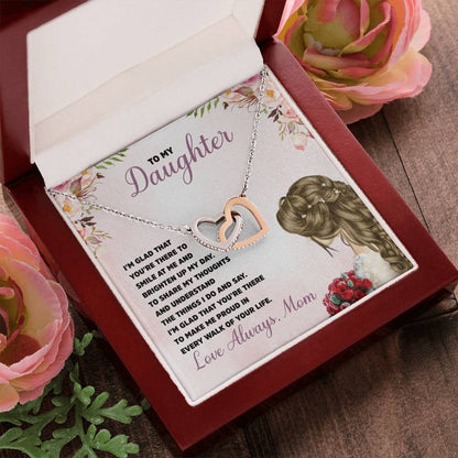 A Special Gift For Daughter Interlocking Hearts Necklace