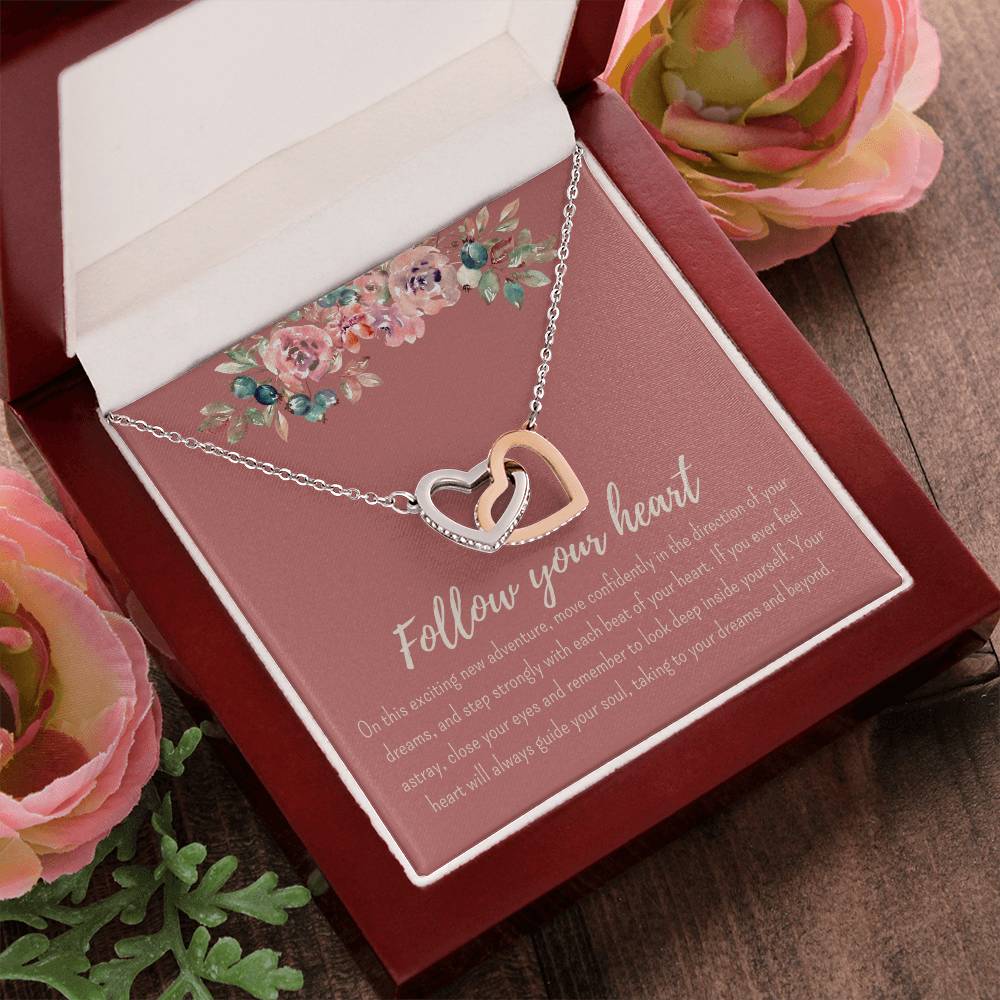 Follow Your Heart Necklace Interlocking Hearts Necklace